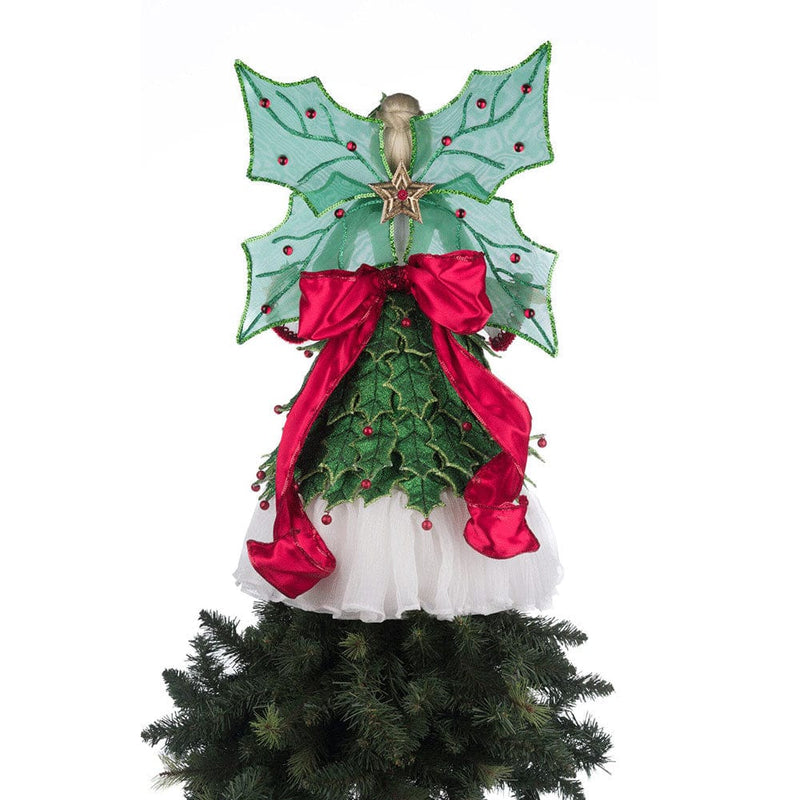 Quirks! Katherine's Collection, Christmas Holly Berry Fairy Tree Topper by Katherine's Collection