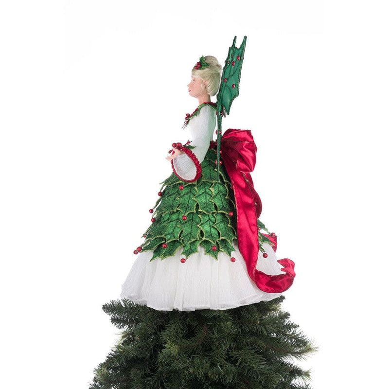 Quirks! Katherine's Collection, Christmas Holly Berry Fairy Tree Topper by Katherine's Collection