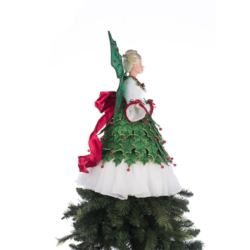 Quirks! Katherine's Collection, Christmas Holly Berry Fairy Tree Topper by Katherine's Collection