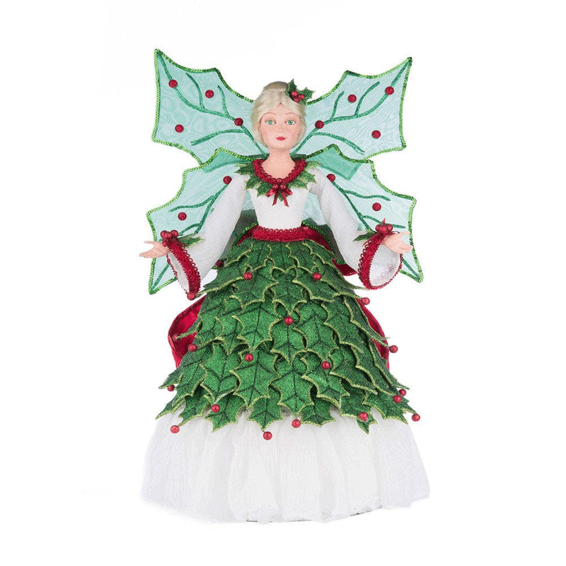 Quirks! Katherine's Collection, Christmas Holly Berry Fairy Tree Topper by Katherine's Collection