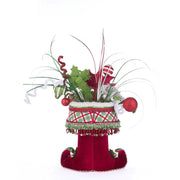Quirks! Katherine's Collection, Christmas Holly Woods Elf Boots Tabletop Container by Katherine's Collection