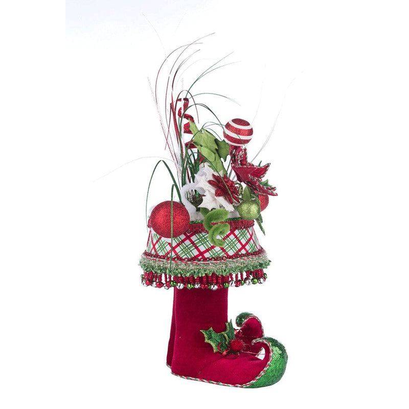 Quirks! Katherine's Collection, Christmas Holly Woods Elf Boots Tabletop Container by Katherine's Collection