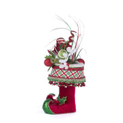 Quirks! Katherine's Collection, Christmas Holly Woods Elf Boots Tabletop Container by Katherine's Collection
