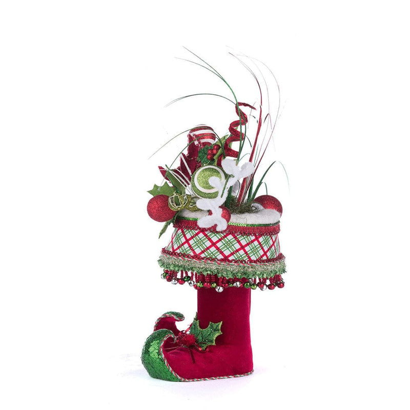 Quirks! Katherine's Collection, Christmas Holly Woods Elf Boots Tabletop Container by Katherine's Collection