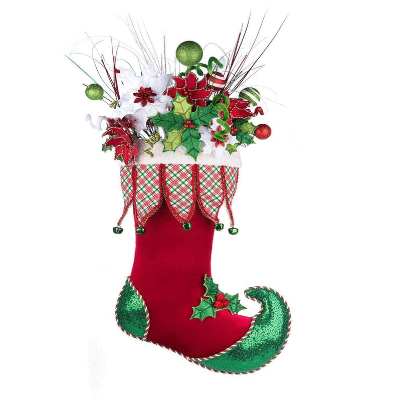 Quirks! Katherine's Collection, Christmas Holly Woods Stocking With Floral Wall Piece by Katherine's Collection