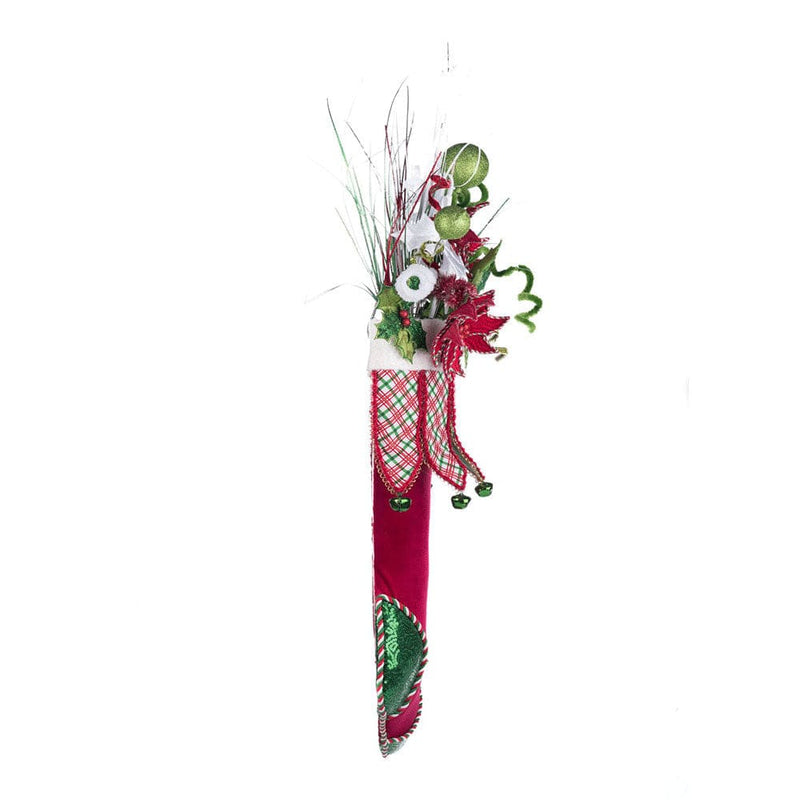 Quirks! Katherine's Collection, Christmas Holly Woods Stocking With Floral Wall Piece by Katherine's Collection