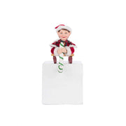 Quirks! Katherine's Collection, Christmas Laying Elf on Sled Stocking Holder by Katherine's Collection