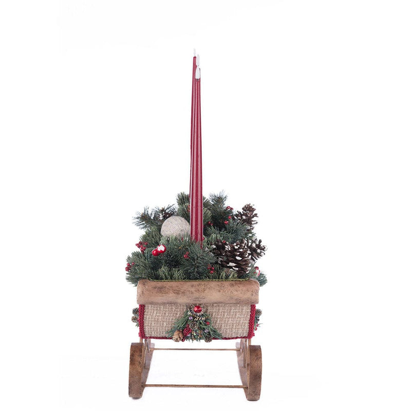 Quirks! Katherine's Collection, Christmas North Country Christmas Sleigh Candle Holder by Katherine's Collection
