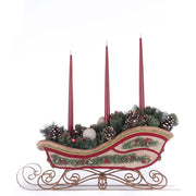 Quirks! Katherine's Collection, Christmas North Country Christmas Sleigh Candle Holder by Katherine's Collection