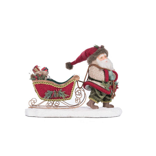Quirks! Katherine's Collection, Christmas North Country Santa Pulling Sleigh Candle Holder by Katherine's Collection