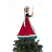Quirks! Katherine's Collection, Christmas Penelope Poinsettia Angel Tree Topper by Katherine's Collection
