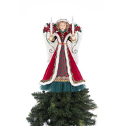Quirks! Katherine's Collection, Christmas Penelope Poinsettia Angel Tree Topper by Katherine's Collection
