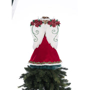 Quirks! Katherine's Collection, Christmas Penelope Poinsettia Angel Tree Topper by Katherine's Collection