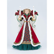Quirks! Katherine's Collection, Christmas Penelope Poinsettia Angel Tree Topper by Katherine's Collection