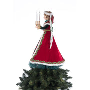 Quirks! Katherine's Collection, Christmas Penelope Poinsettia Angel Tree Topper by Katherine's Collection