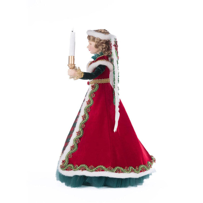 Quirks! Katherine's Collection, Christmas Penelope Poinsettia Angel Tree Topper by Katherine's Collection