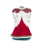 Quirks! Katherine's Collection, Christmas Penelope Poinsettia Angel Tree Topper by Katherine's Collection
