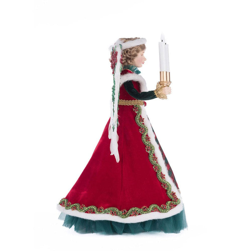 Quirks! Katherine's Collection, Christmas Penelope Poinsettia Angel Tree Topper by Katherine's Collection