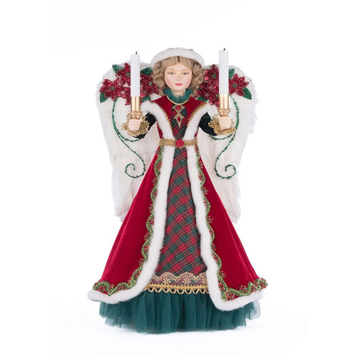 Quirks! Katherine's Collection, Christmas Penelope Poinsettia Angel Tree Topper by Katherine's Collection
