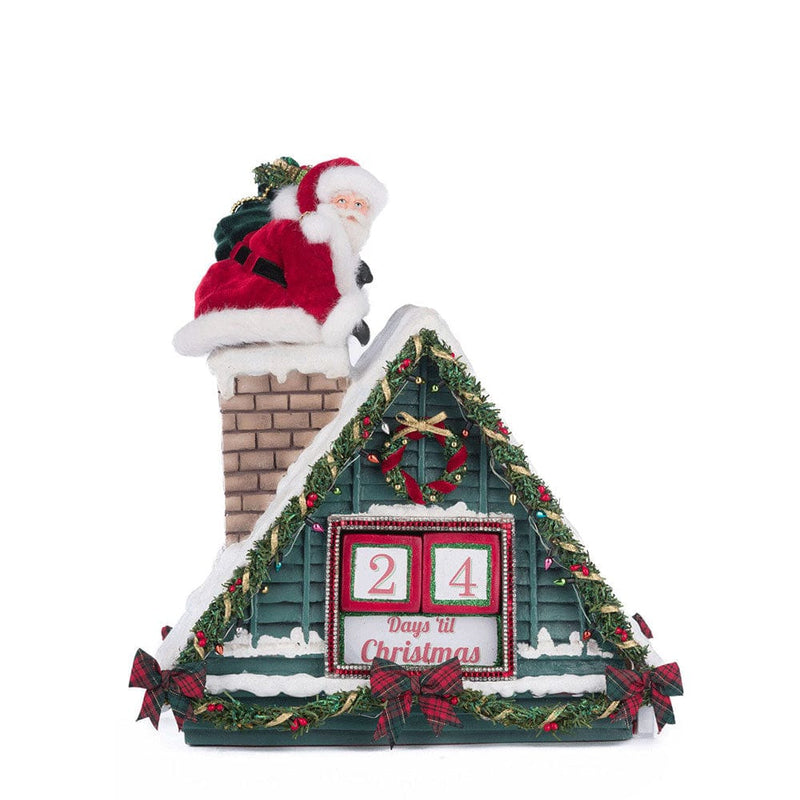 Quirks! Katherine's Collection, Christmas Santa In Chimney Christmas Countdown by Katherine's Collection