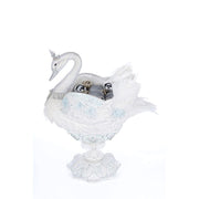 Quirks! Katherine's Collection, Christmas Shimmering Swan Bowl by Katherine's Collection