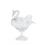 Quirks! Katherine's Collection, Christmas Shimmering Swan Bowl by Katherine's Collection