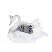 Quirks! Katherine's Collection, Christmas Shimmering Swan Bowl by Katherine's Collection