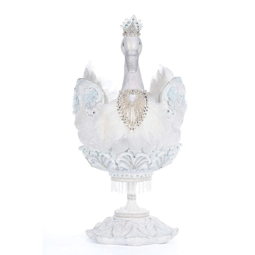 Quirks! Katherine's Collection, Christmas Shimmering Swan Bowl by Katherine's Collection