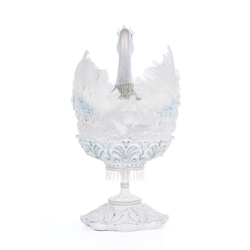 Quirks! Katherine's Collection, Christmas Shimmering Swan Bowl by Katherine's Collection