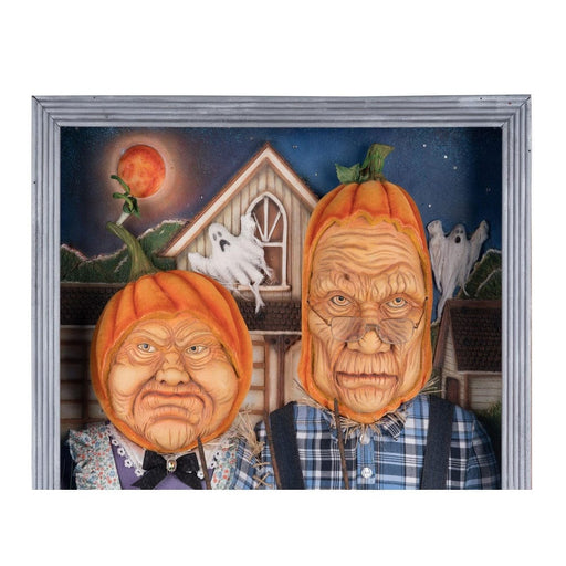 Quirks! Katherine's Collection Halloween, Halloween, Seasonal Decor American Gothic Pumpkin Wall Piece by Katherine's Collection