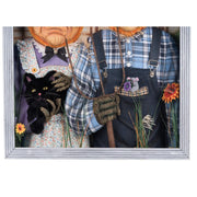 Quirks! Katherine's Collection Halloween, Halloween, Seasonal Decor American Gothic Pumpkin Wall Piece by Katherine's Collection