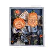Quirks! Katherine's Collection Halloween, Halloween, Seasonal Decor American Gothic Pumpkin Wall Piece by Katherine's Collection