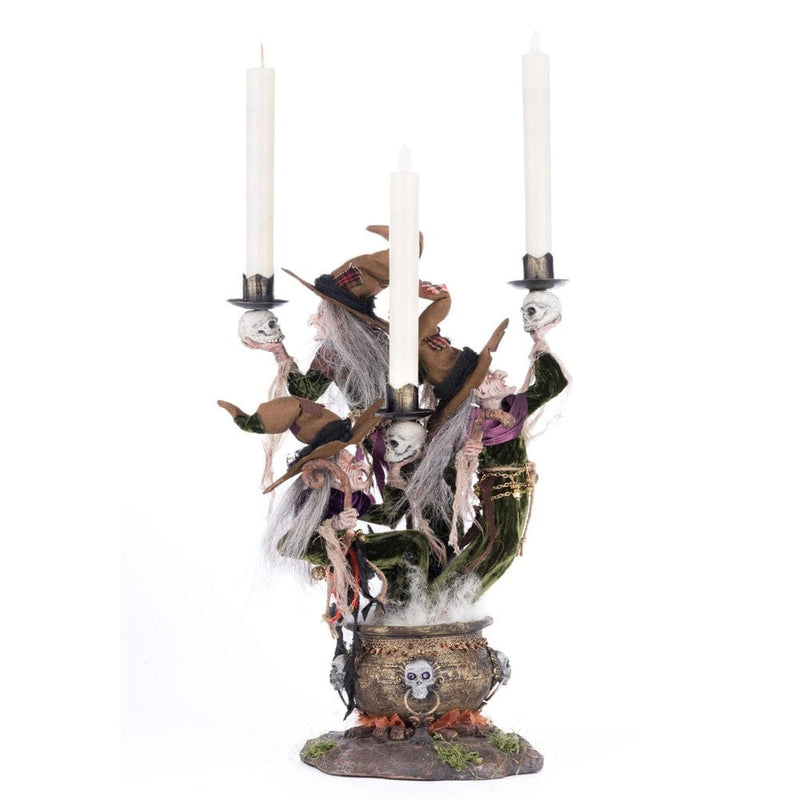 Quirks! Katherine's Collection Halloween, Halloween, Seasonal Decor Broomstick Acres Witches Candle Holder by Katherine's Collection