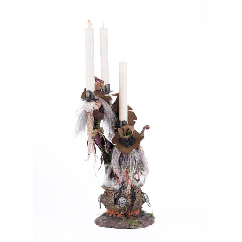 Quirks! Katherine's Collection Halloween, Halloween, Seasonal Decor Broomstick Acres Witches Candle Holder by Katherine's Collection