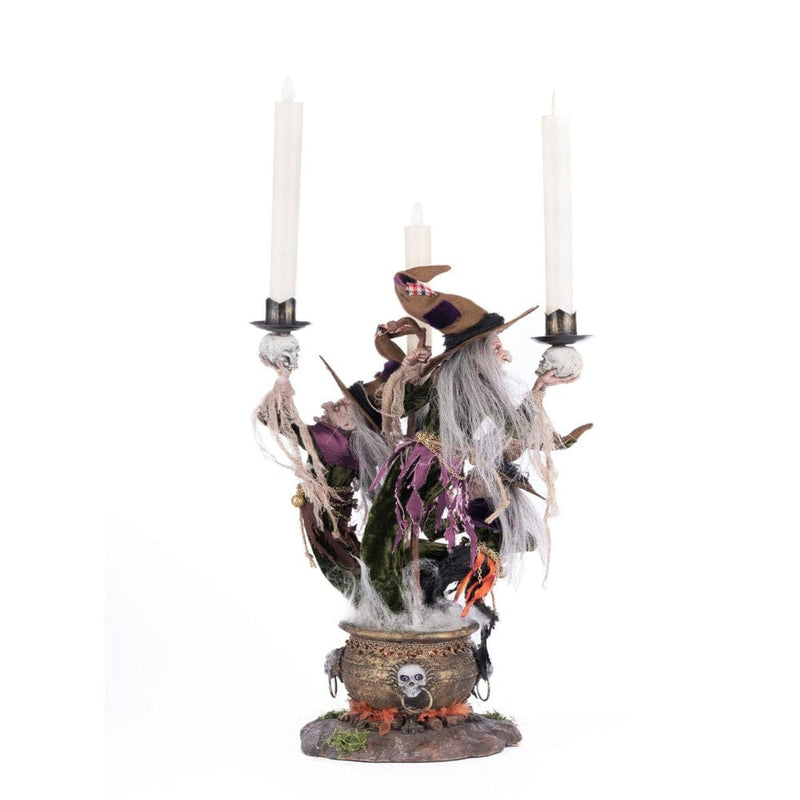 Quirks! Katherine's Collection Halloween, Halloween, Seasonal Decor Broomstick Acres Witches Candle Holder by Katherine's Collection