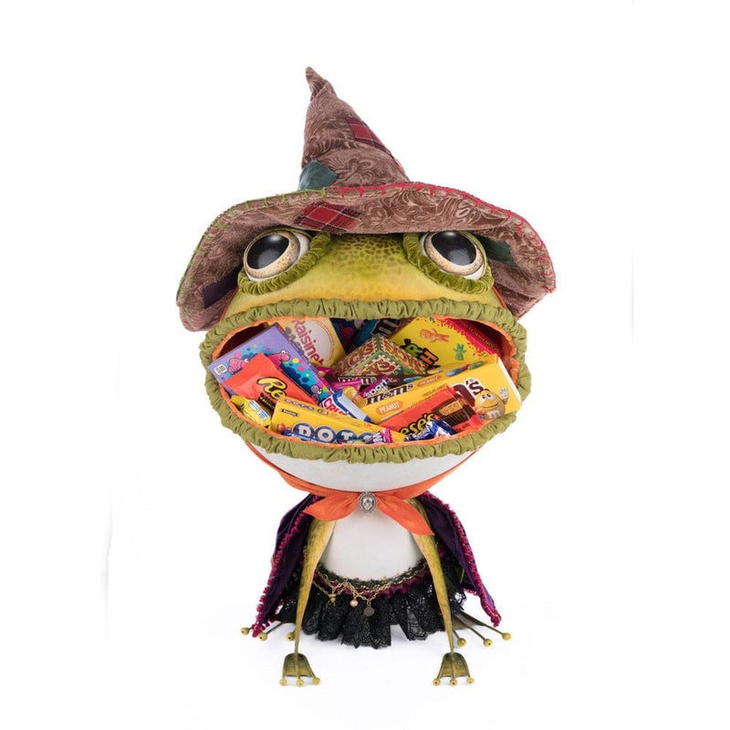 Quirks! Katherine's Collection Halloween, Halloween, Seasonal Decor Franklin The Frog Candy Container by Katherine's Collection
