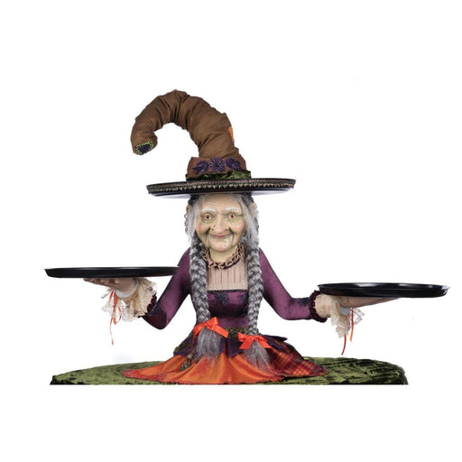 Quirks! Katherine's Collection Halloween, Halloween, Seasonal Decor Gertrude Grimoir Witch Cupcake Server by Katherine's Collection