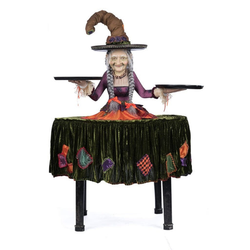 Quirks! Katherine's Collection Halloween, Halloween, Seasonal Decor Gertrude Grimoir Witch Cupcake Server by Katherine's Collection