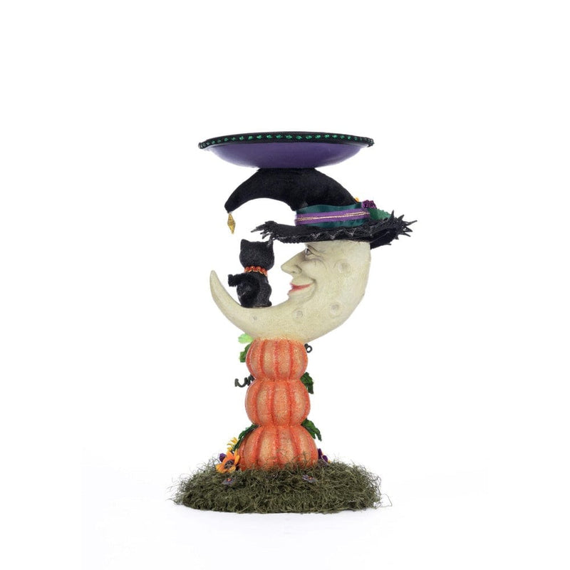 Quirks! Katherine's Collection Halloween, Halloween, Seasonal Decor Jacks and Cats Moon Pillar Candle Holder by Katherine's Collection