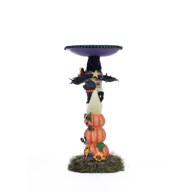 Quirks! Katherine's Collection Halloween, Halloween, Seasonal Decor Jacks and Cats Moon Pillar Candle Holder by Katherine's Collection