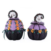 Quirks! Katherine's Collection Halloween, Halloween, Seasonal Decor Jacks and Cats Pumpkins Set Of 2 by Katherine's Collection