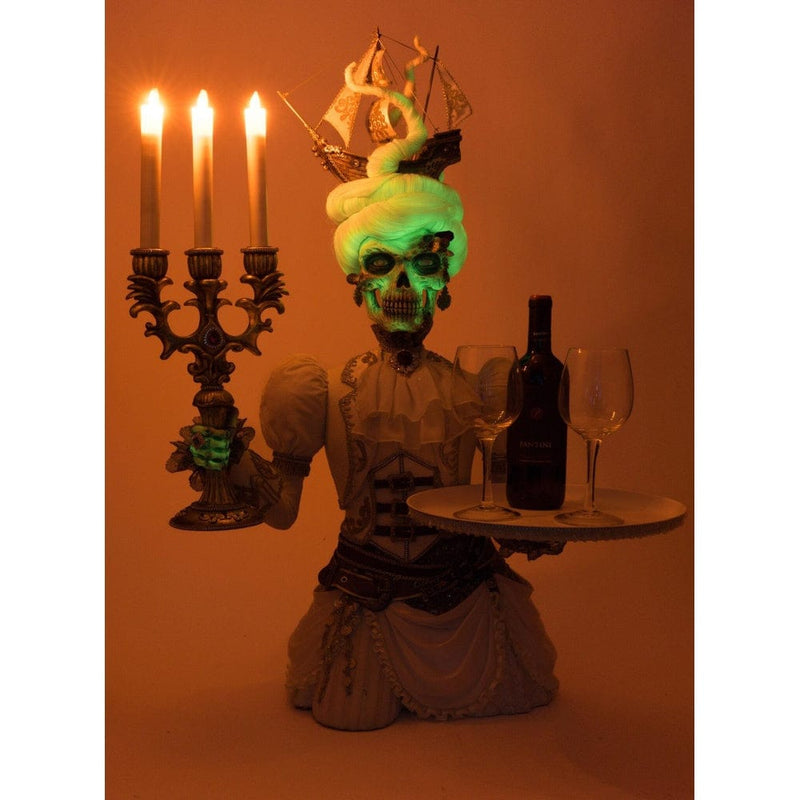 Quirks! Katherine's Collection Halloween, Halloween, Seasonal Decor Lady Adelaid Apparition With Candelabra And Tray by Katherine's Collection
