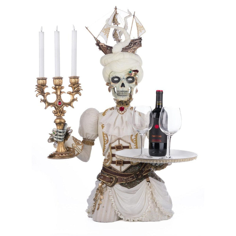 Quirks! Katherine's Collection Halloween, Halloween, Seasonal Decor Lady Adelaid Apparition With Candelabra And Tray by Katherine's Collection