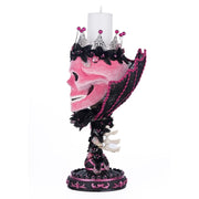 Quirks! Katherine's Collection Halloween, Halloween, Seasonal Decor Pink Passion Skull Pillar Candle Holder by Katherine's Collection