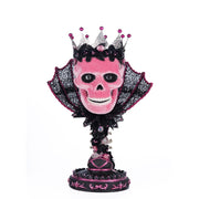 Quirks! Katherine's Collection Halloween, Halloween, Seasonal Decor Pink Passion Skull Pillar Candle Holder by Katherine's Collection