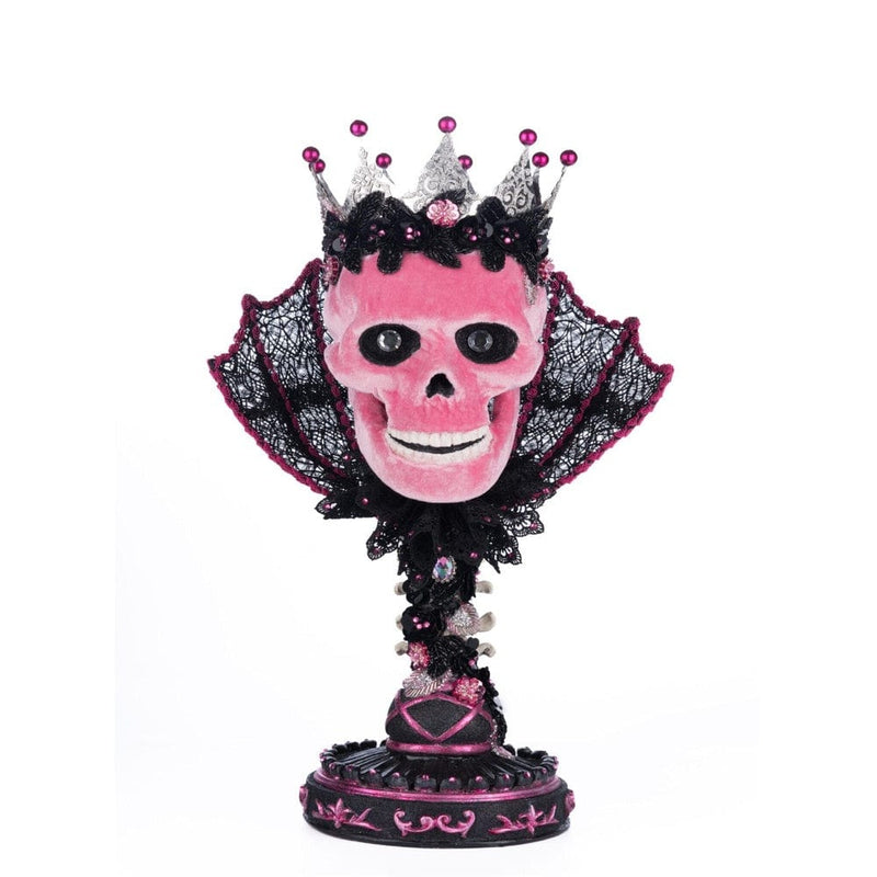 Quirks! Katherine's Collection Halloween, Halloween, Seasonal Decor Pink Passion Skull Pillar Candle Holder by Katherine's Collection