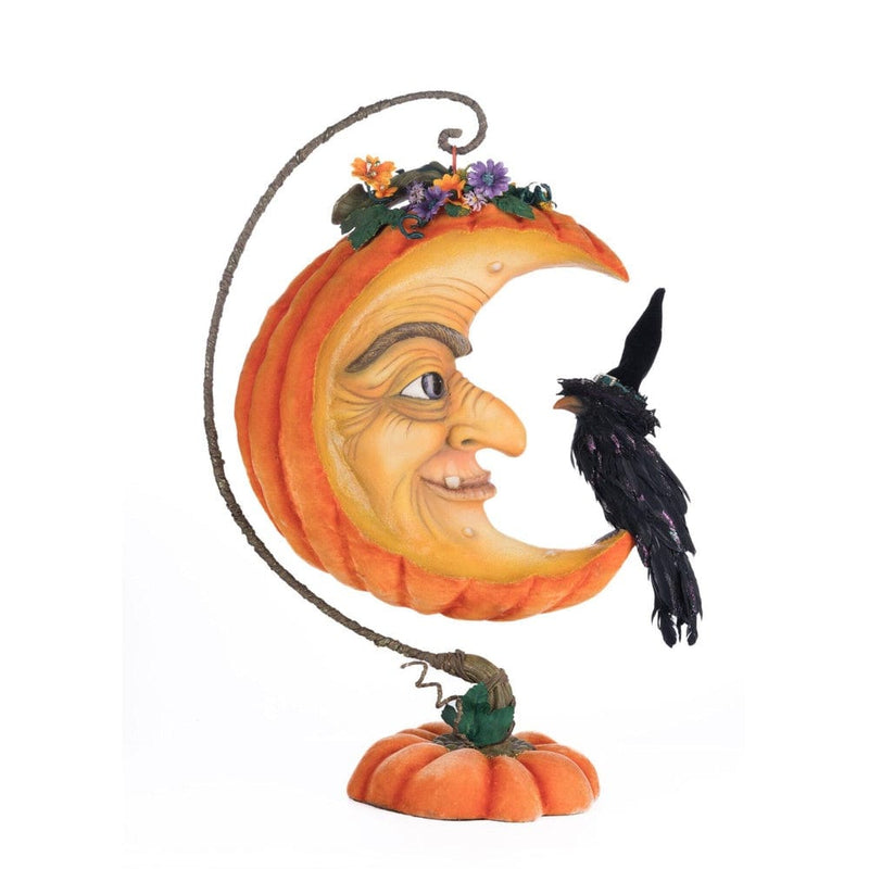 Quirks! Katherine's Collection Halloween, Halloween, Seasonal Decor Pumpkin Moon Witch Wall Piece or Tabletop by Katherine's Collection