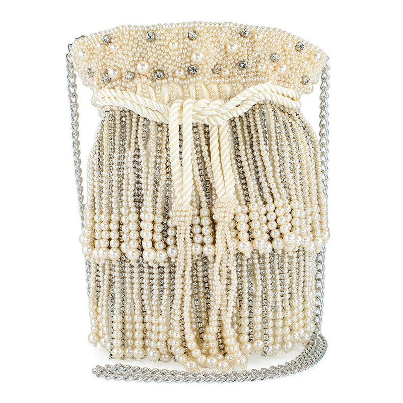 Quirks! Mary Frances Handbags Elegance Crossbody Drawstring Handbag by Mary Frances