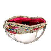 Quirks! Mary Frances Handbags Metallic Melody Crossbody Handbag by Mary Frances