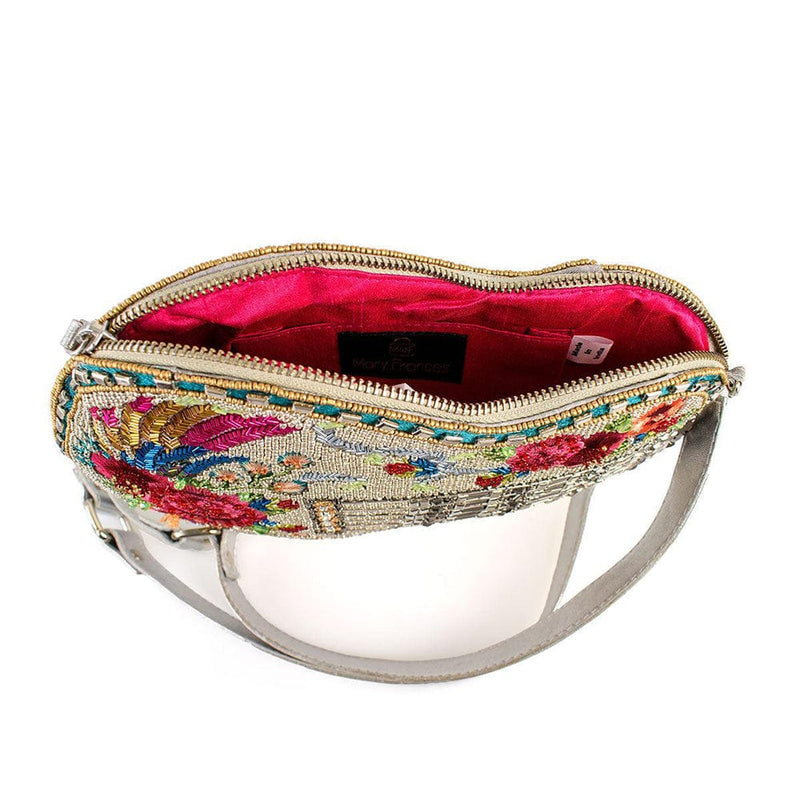 Quirks! Mary Frances Handbags Metallic Melody Crossbody Handbag by Mary Frances